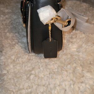 Coach Signature Pattern Leather Cross Body Bag
